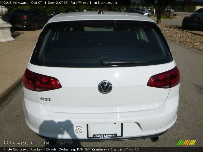 Pure White / Titan Black Leather 2015 Volkswagen Golf GTI 4-Door 2.0T SE