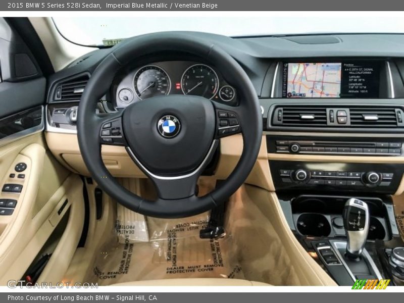 Imperial Blue Metallic / Venetian Beige 2015 BMW 5 Series 528i Sedan