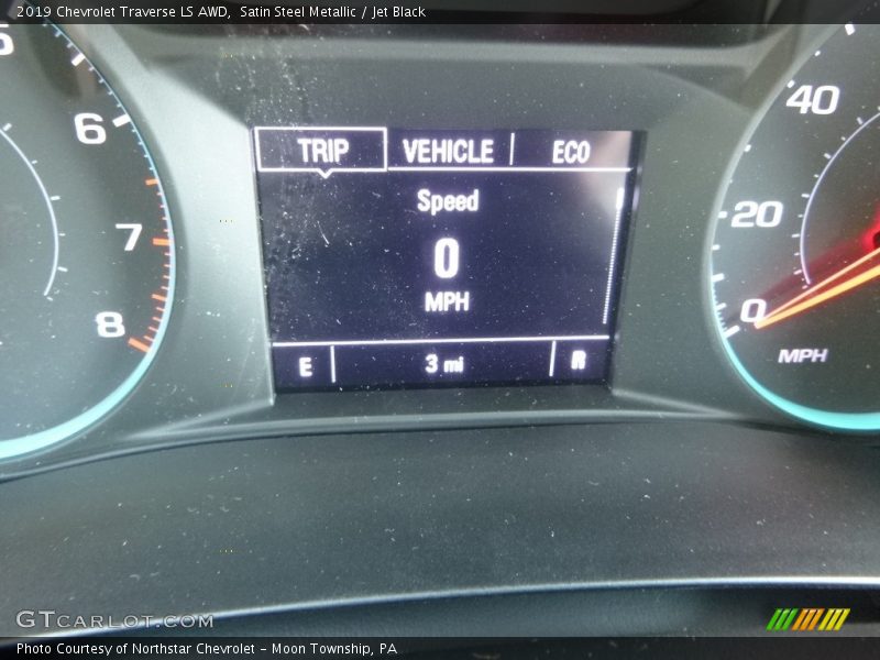 Satin Steel Metallic / Jet Black 2019 Chevrolet Traverse LS AWD