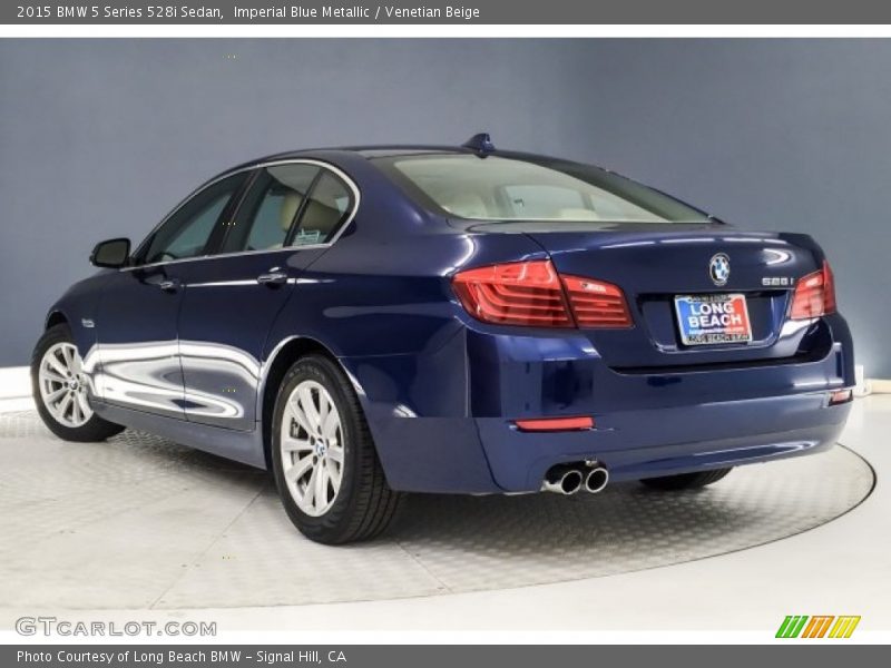 Imperial Blue Metallic / Venetian Beige 2015 BMW 5 Series 528i Sedan