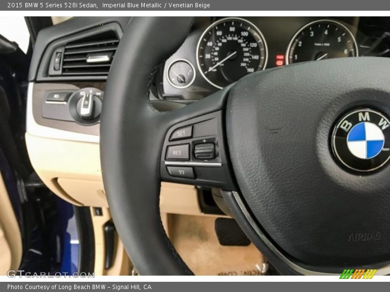 Imperial Blue Metallic / Venetian Beige 2015 BMW 5 Series 528i Sedan
