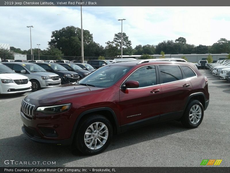 Velvet Red Pearl / Black 2019 Jeep Cherokee Latitude
