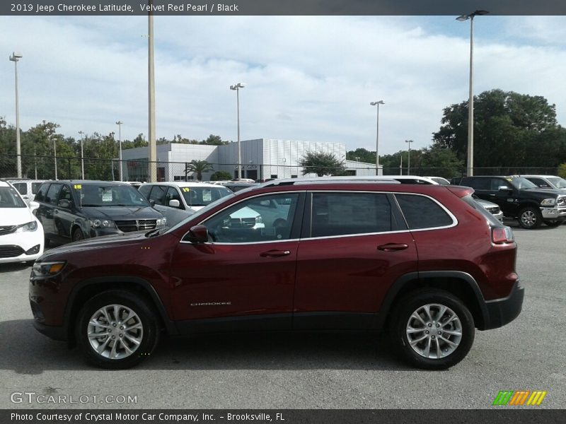 Velvet Red Pearl / Black 2019 Jeep Cherokee Latitude