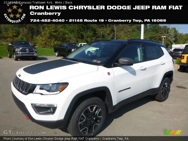 White / Black 2019 Jeep Compass Trailhawk 4x4