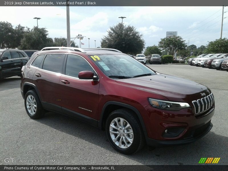 Velvet Red Pearl / Black 2019 Jeep Cherokee Latitude