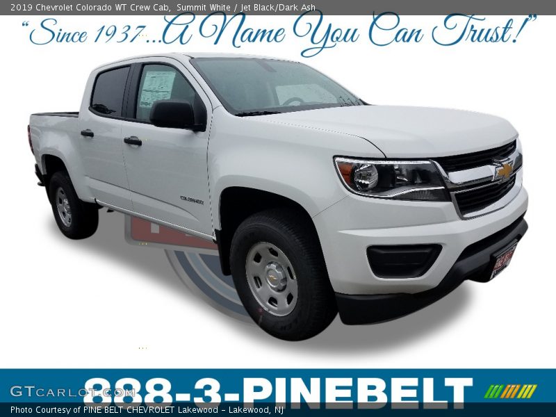 Summit White / Jet Black/Dark Ash 2019 Chevrolet Colorado WT Crew Cab
