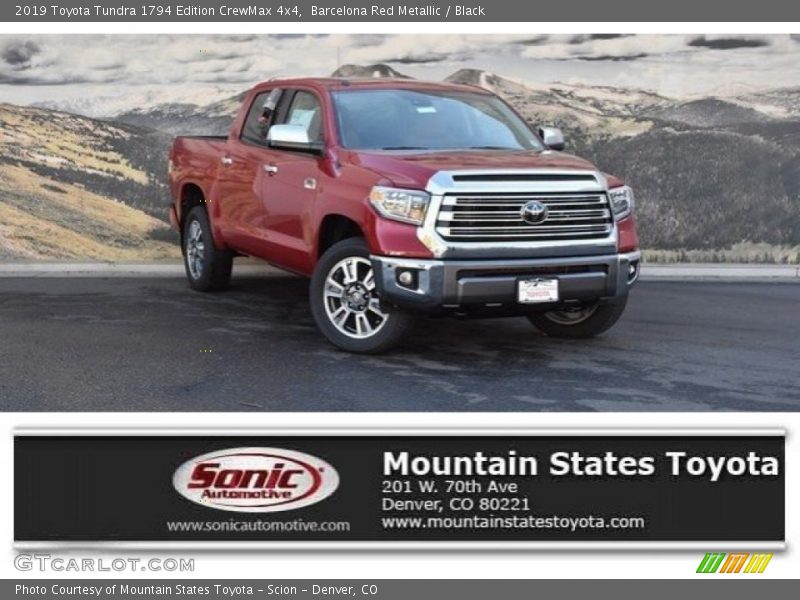 Barcelona Red Metallic / Black 2019 Toyota Tundra 1794 Edition CrewMax 4x4