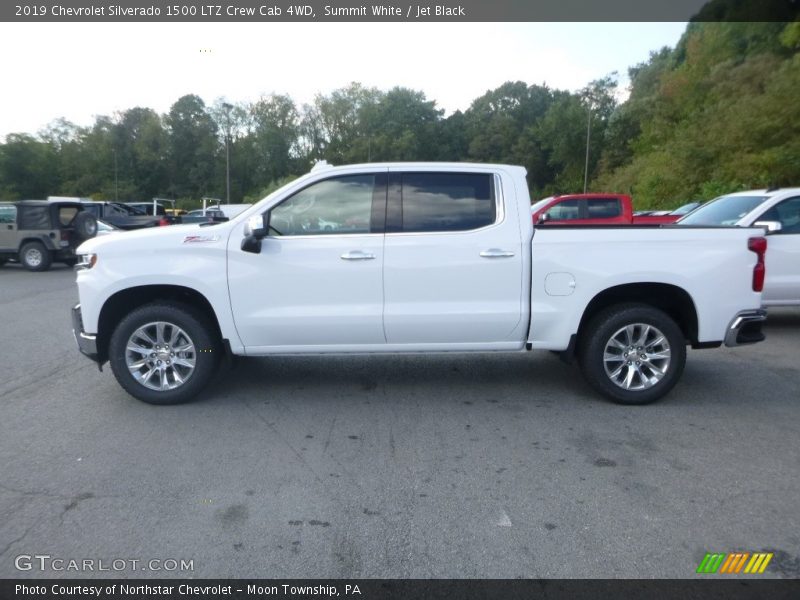 Summit White / Jet Black 2019 Chevrolet Silverado 1500 LTZ Crew Cab 4WD
