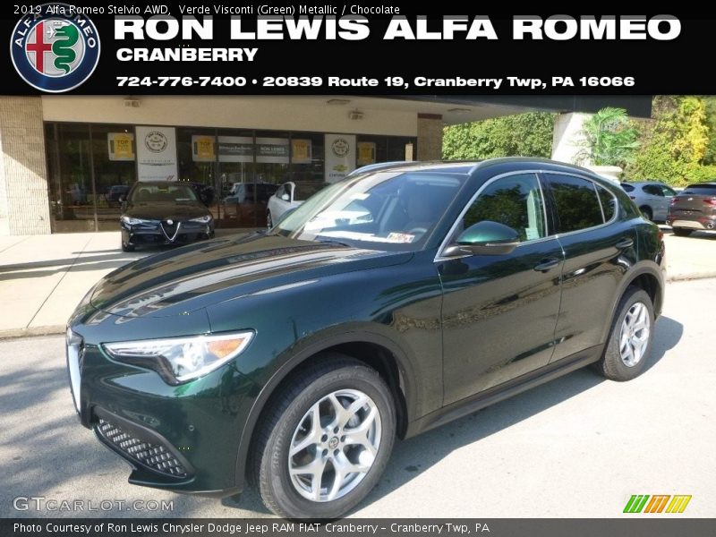 Verde Visconti (Green) Metallic / Chocolate 2019 Alfa Romeo Stelvio AWD
