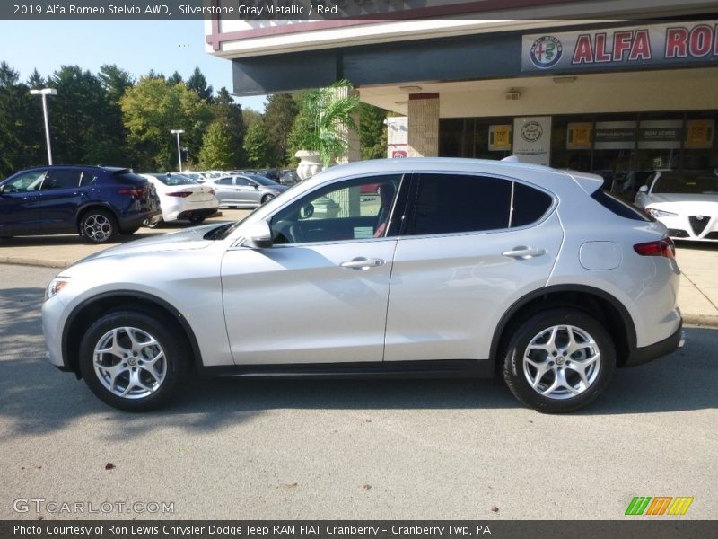 Silverstone Gray Metallic / Red 2019 Alfa Romeo Stelvio AWD