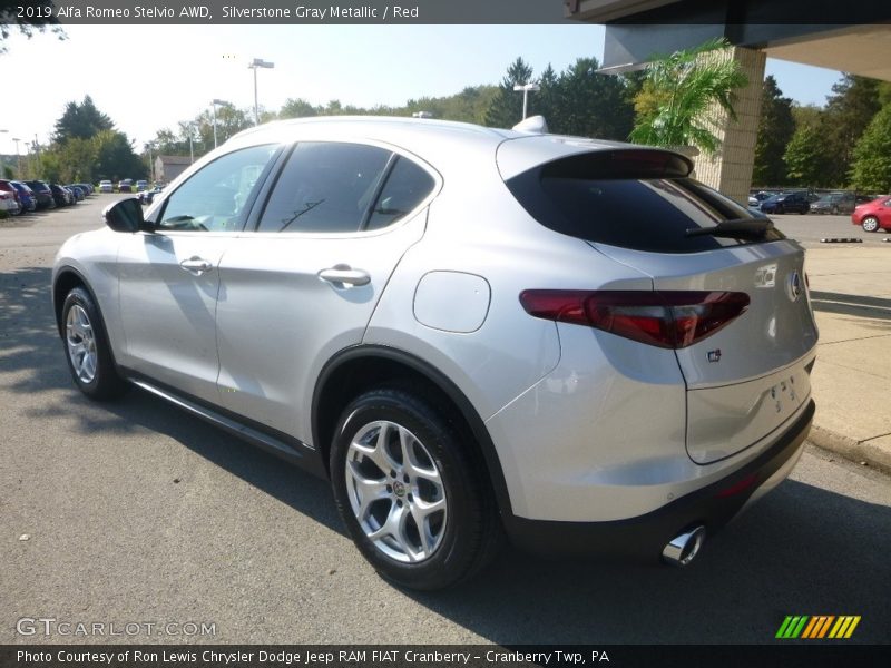 Silverstone Gray Metallic / Red 2019 Alfa Romeo Stelvio AWD