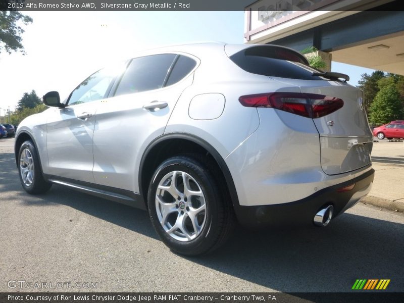 Silverstone Gray Metallic / Red 2019 Alfa Romeo Stelvio AWD