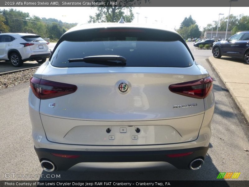 Silverstone Gray Metallic / Red 2019 Alfa Romeo Stelvio AWD