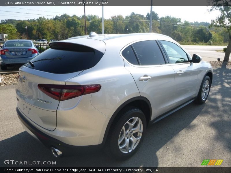 Silverstone Gray Metallic / Red 2019 Alfa Romeo Stelvio AWD