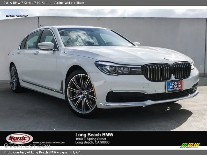 Alpine White / Black 2019 BMW 7 Series 740i Sedan