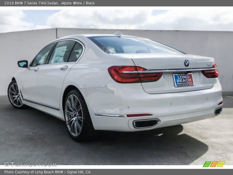 Alpine White / Black 2019 BMW 7 Series 740i Sedan