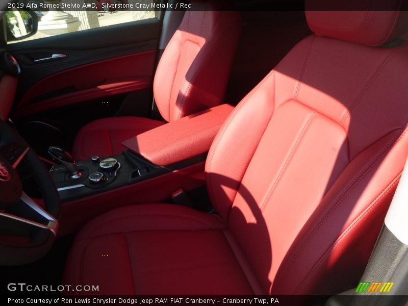 Silverstone Gray Metallic / Red 2019 Alfa Romeo Stelvio AWD