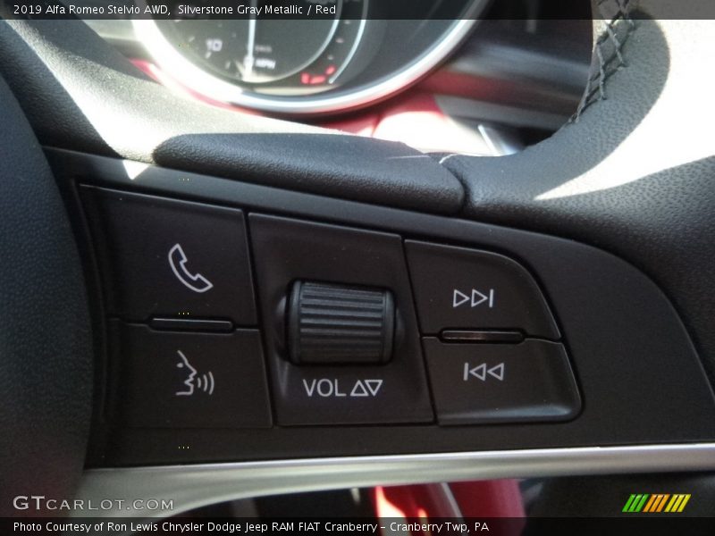 Silverstone Gray Metallic / Red 2019 Alfa Romeo Stelvio AWD