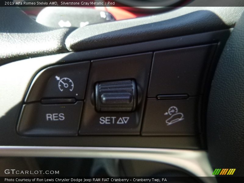 Silverstone Gray Metallic / Red 2019 Alfa Romeo Stelvio AWD