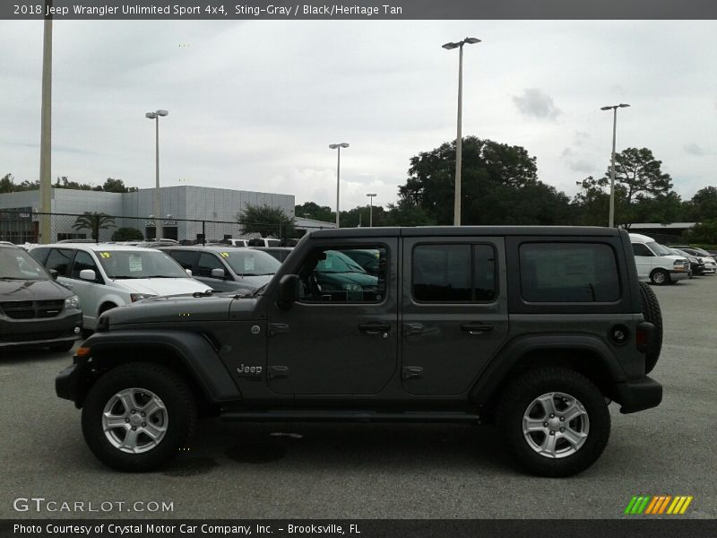 Sting-Gray / Black/Heritage Tan 2018 Jeep Wrangler Unlimited Sport 4x4