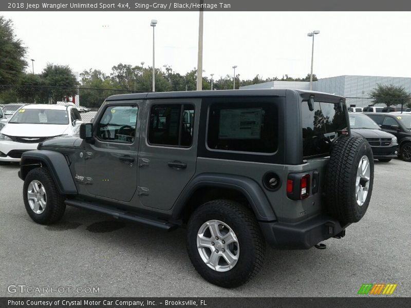 Sting-Gray / Black/Heritage Tan 2018 Jeep Wrangler Unlimited Sport 4x4