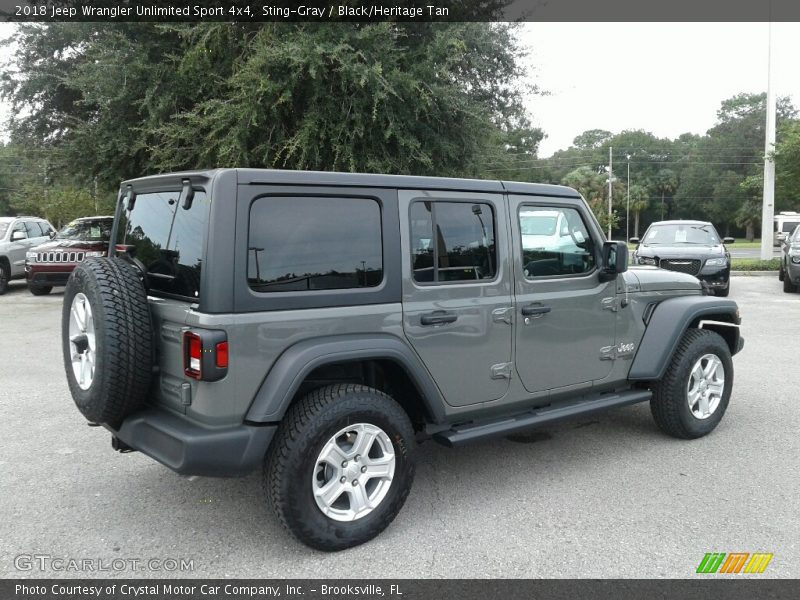 Sting-Gray / Black/Heritage Tan 2018 Jeep Wrangler Unlimited Sport 4x4