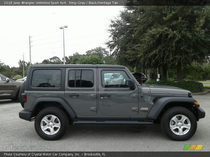 Sting-Gray / Black/Heritage Tan 2018 Jeep Wrangler Unlimited Sport 4x4