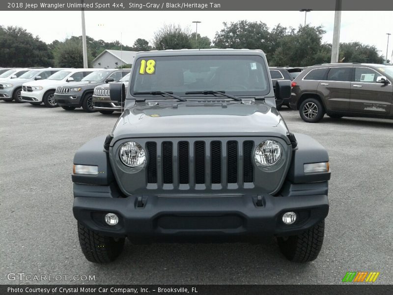 Sting-Gray / Black/Heritage Tan 2018 Jeep Wrangler Unlimited Sport 4x4