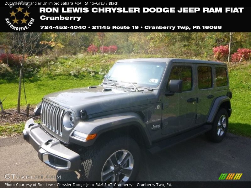 Sting-Gray / Black 2018 Jeep Wrangler Unlimited Sahara 4x4