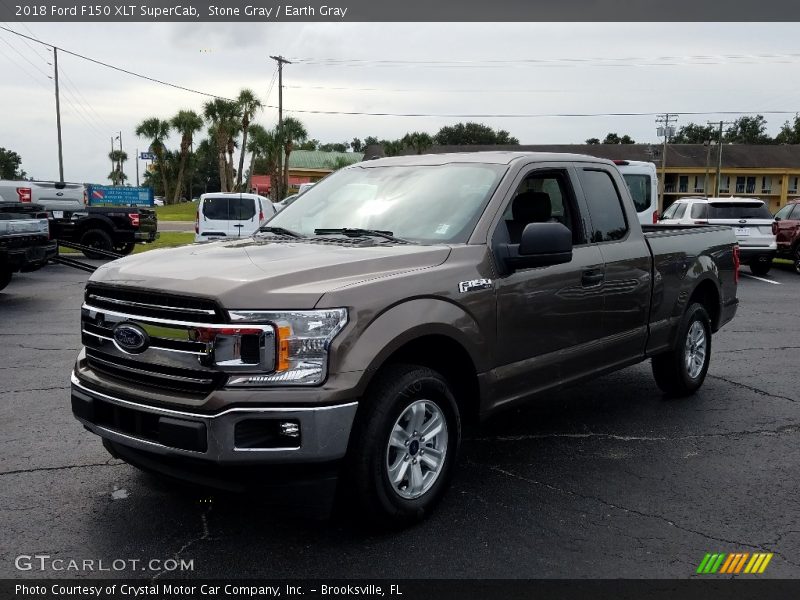 Stone Gray / Earth Gray 2018 Ford F150 XLT SuperCab