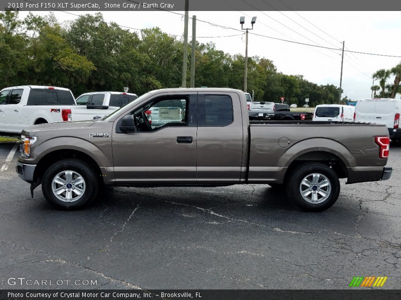 Stone Gray / Earth Gray 2018 Ford F150 XLT SuperCab