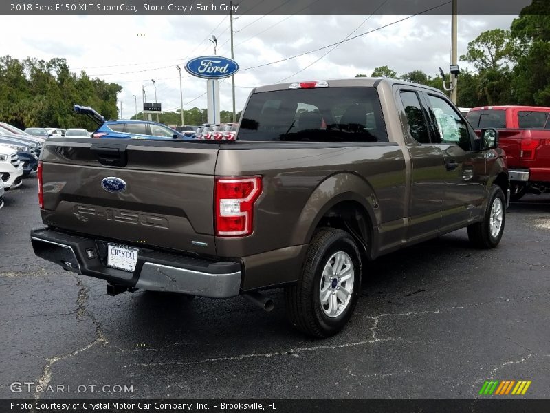 Stone Gray / Earth Gray 2018 Ford F150 XLT SuperCab