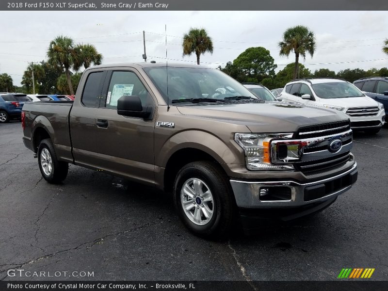 Stone Gray / Earth Gray 2018 Ford F150 XLT SuperCab