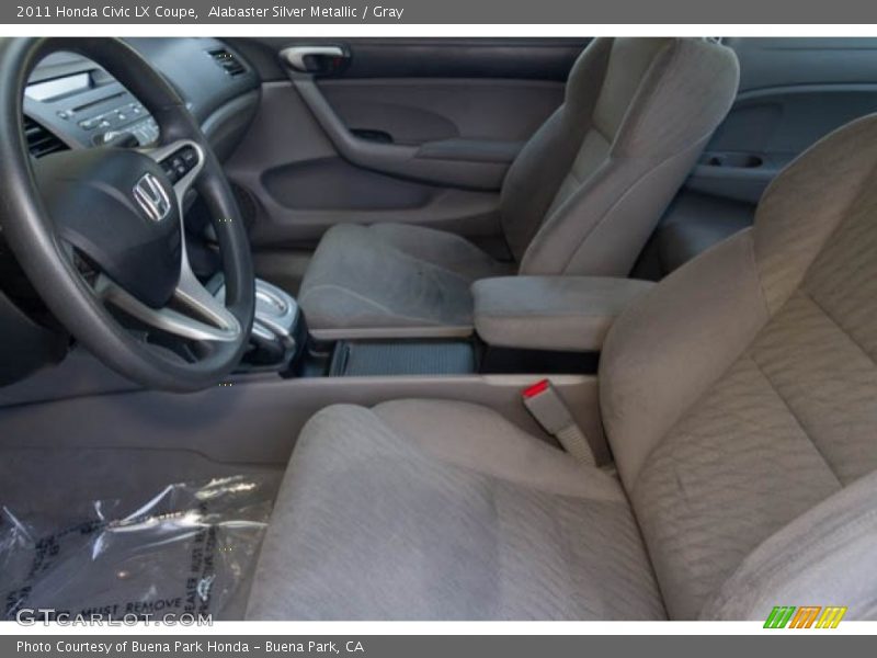 Alabaster Silver Metallic / Gray 2011 Honda Civic LX Coupe
