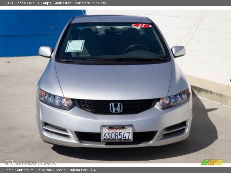 Alabaster Silver Metallic / Gray 2011 Honda Civic LX Coupe