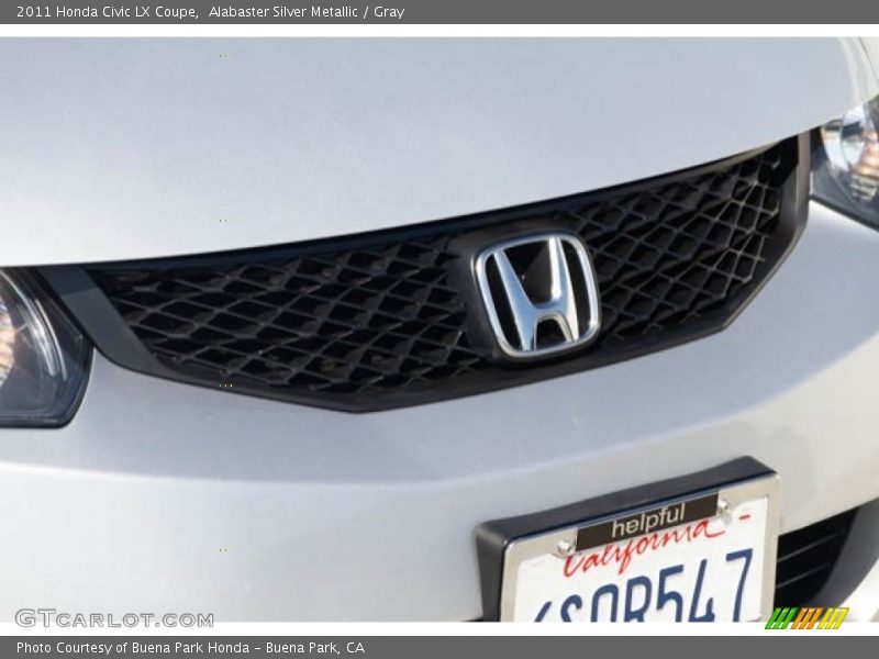 Alabaster Silver Metallic / Gray 2011 Honda Civic LX Coupe