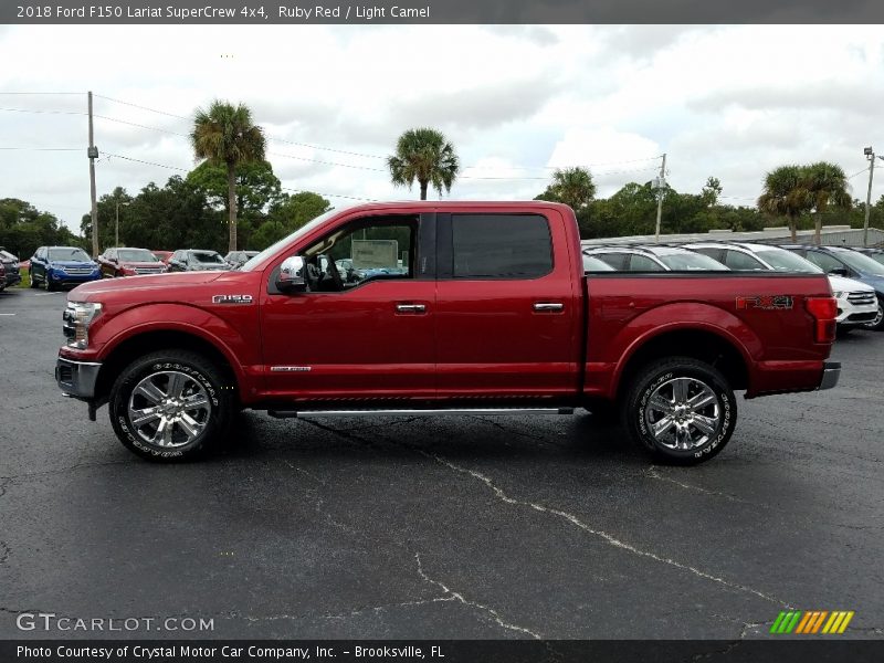 Ruby Red / Light Camel 2018 Ford F150 Lariat SuperCrew 4x4
