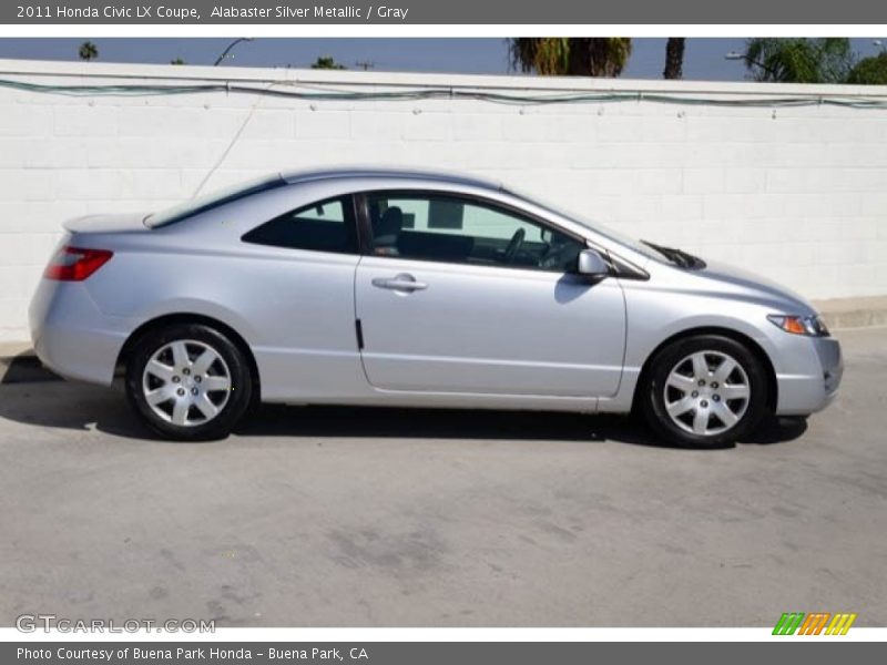 Alabaster Silver Metallic / Gray 2011 Honda Civic LX Coupe