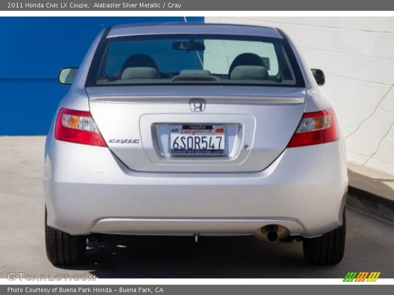 Alabaster Silver Metallic / Gray 2011 Honda Civic LX Coupe