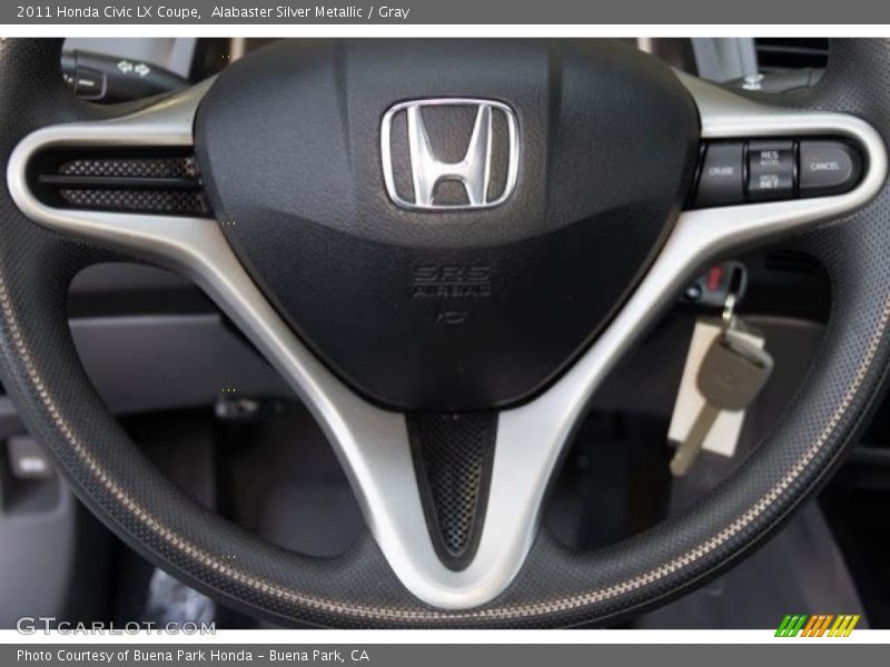 Alabaster Silver Metallic / Gray 2011 Honda Civic LX Coupe