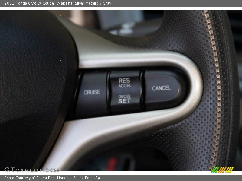 Alabaster Silver Metallic / Gray 2011 Honda Civic LX Coupe