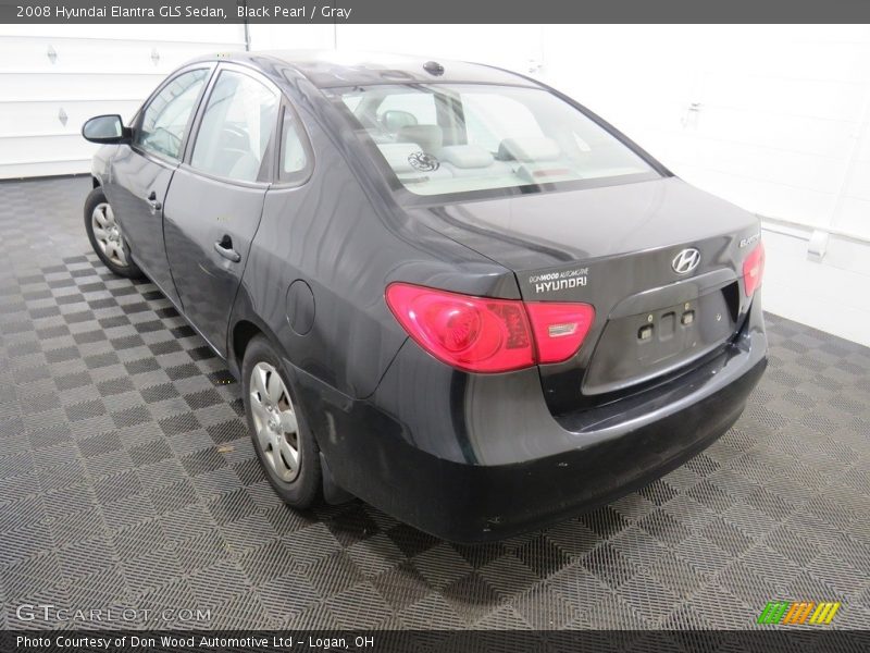 Black Pearl / Gray 2008 Hyundai Elantra GLS Sedan