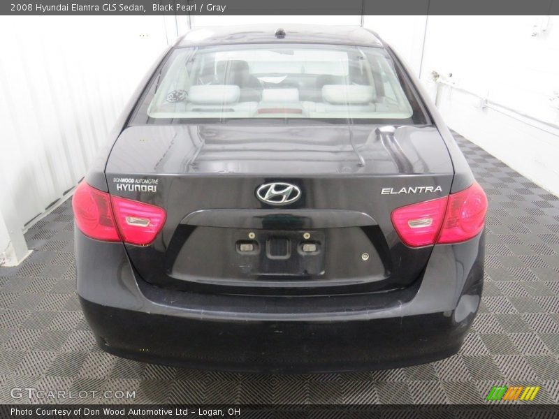 Black Pearl / Gray 2008 Hyundai Elantra GLS Sedan