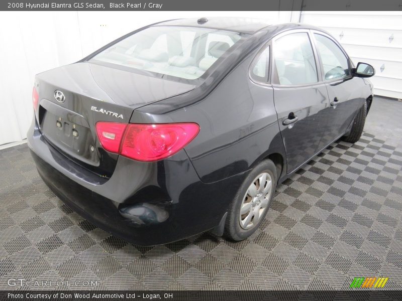 Black Pearl / Gray 2008 Hyundai Elantra GLS Sedan