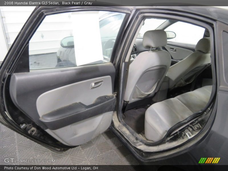Black Pearl / Gray 2008 Hyundai Elantra GLS Sedan