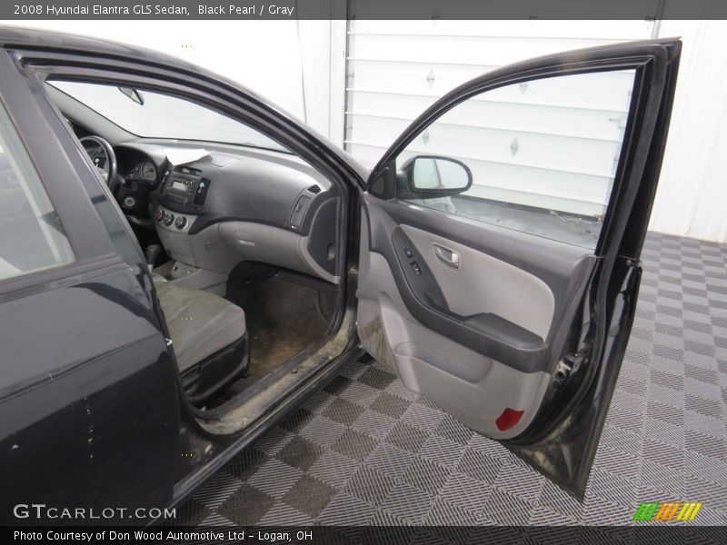 Black Pearl / Gray 2008 Hyundai Elantra GLS Sedan