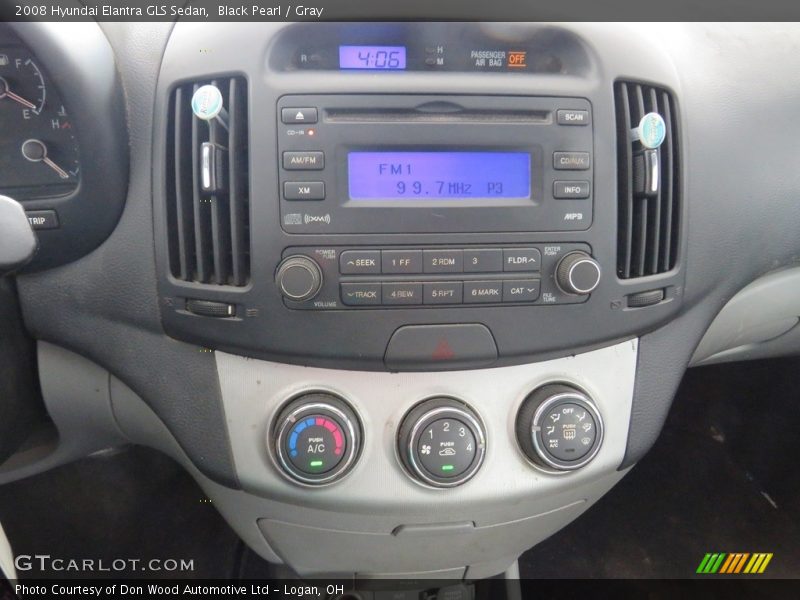 Black Pearl / Gray 2008 Hyundai Elantra GLS Sedan