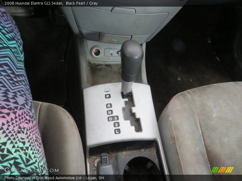 Black Pearl / Gray 2008 Hyundai Elantra GLS Sedan