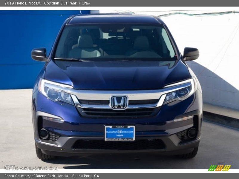 Obsidian Blue Pearl / Gray 2019 Honda Pilot LX