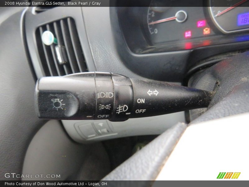 Black Pearl / Gray 2008 Hyundai Elantra GLS Sedan